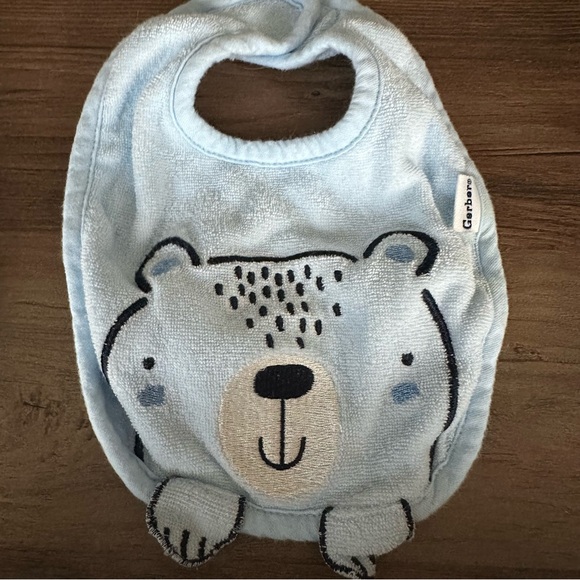 Gerber Bibs | Blue Bear Bibs | Boy Bibs | OS - Picture 2 of 5